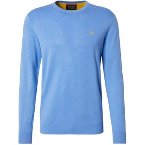 SCOTCH & SODA Trui 'Seasonal Core'  hemelsblauw / geel