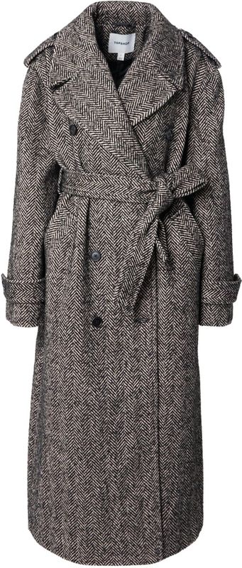 TOPSHOP Tussenmantel 'CALLY'  grijs gemêleerd