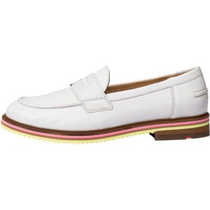 LLOYD - Instappers - Wit - Glad Leer - Platte Hak