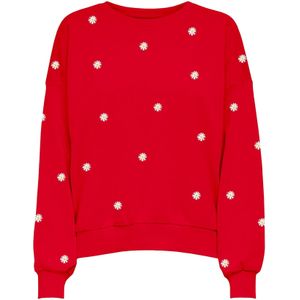 ONLY Sweatshirt 'ONLBrooke'  geel / rood / wit