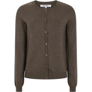 Soft Rebels Gebreid vest 'Marla'  donkerbruin