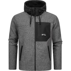 Ragwear Fleece jas 'Brodney'  donkergrijs / zwart