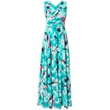 Jerseyjurken - Bloemenprint - V-hals - Gladde Stof - Lang