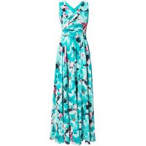 Jerseyjurken - Bloemenprint - V-hals - Gladde Stof - Lang