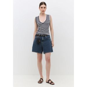 No Matter What Top  marine / offwhite