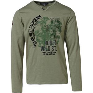 KOROSHI Shirt  groen / kaki / zwart