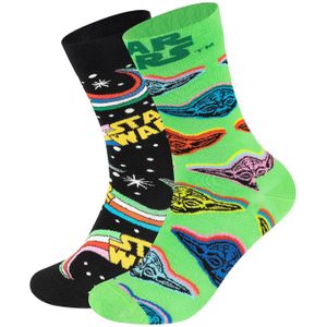 Happy Socks Sokken 'Star Wars'  azuur / lichtgroen / zwart / wit
