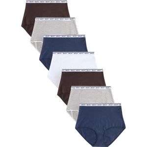 Next Slip  donkerblauw / bruin / grijs gemêleerd / wit