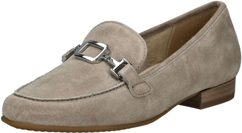 ARA - Instappers - Beige - Leer en Suède - Platte Hak