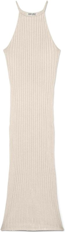 Vmriver - Lange Jurk - Gebreide Jurk - Mouwloos - Halternek - Tight Fit