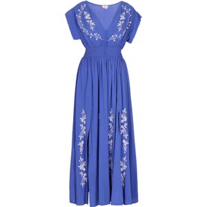IZIA Zomerjurk  royal blue/koningsblauw / wit