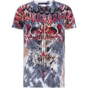 CIPO & BAXX Shirt  indigo / rood / zwart