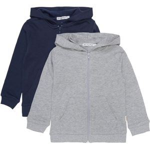 Minymo - Sweatshirt - 2 Pack - Effen Kleuren - Met Rits
