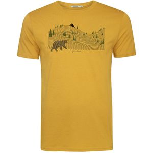 GREENBOMB Shirt 'Animal Bearland'  safraan / spar / zwart