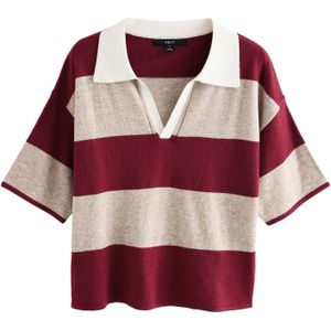 Next Trui 'gestrickt'  beige / wijnrood / wit