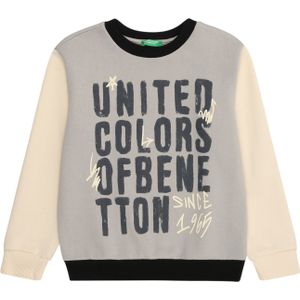 UNITED COLORS OF BENETTON Sweatshirt  taupe / lichtgrijs / zwart