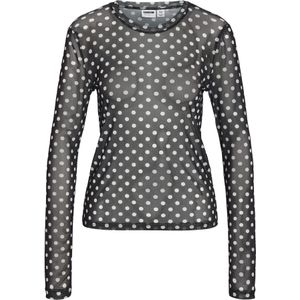 Noisy may Shirt 'NMJUDITH'  zwart / wit