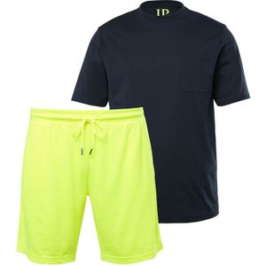 JP1880 Pyjama kort  navy / neongroen