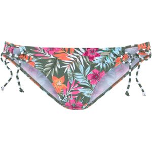 Bikinibroekje - Bloemenprint - Gladde Stof - Mid Waist
