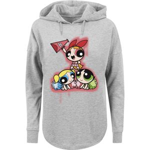 F4NT4STIC Sweatshirt 'Powerpuff Girls Cheerleaders'  geel / grijs gemêleerd / rood / zwart