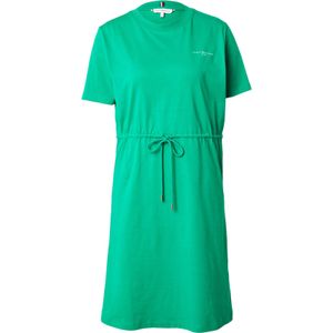 Jerseyjurken - Effen - Jersey - Gedrapeerd - Kwartmouw - Normale Pasvorm