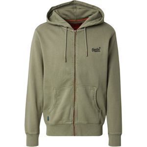 Superdry Sweatvest 'Essential'  antraciet / kaki