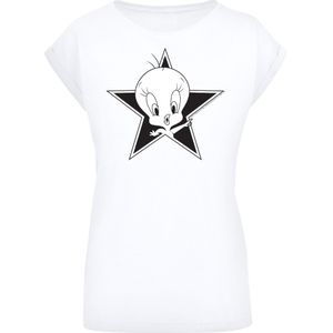 F4NT4STIC Shirt 'Looney Tunes Tweetie'  zwart / wit
