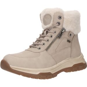 Tom Tailor - Winterboots - Beige - Veterboots met TEX-membraan - Wijdte G