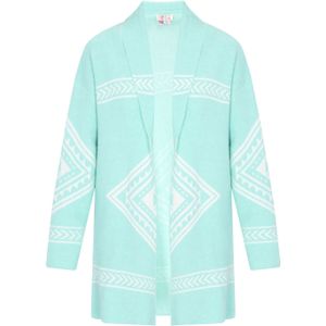 IZIA Gebreid vest  hemelsblauw / wit