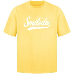 Smilodox Shirt 'Lorik'  geel / wit