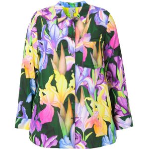 Ulla Popken Blouse  donkergroen / gemengde kleuren