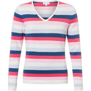 Brookshire Trui  blauw / donkerroze / wit