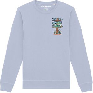 Watapparel Sweatshirt ' Adventure is everywhere '  lichtblauw / gemengde kleuren