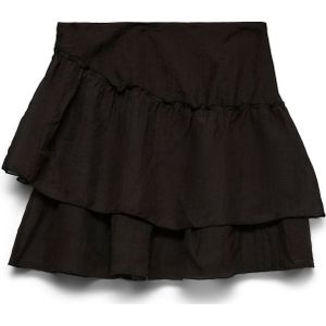 VERO MODA - Volantrok - Zwart - Gerecycled Materiaal - Kort/Mini