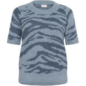 KAFFE CURVE Trui 'Sandia'  marine / duifblauw