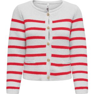 ONLY Gebreid vest 'ONLLAURA'  rood / wit