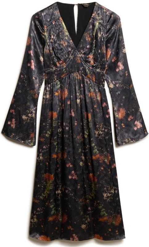 Superdry - W8011795a - Midi-jurk - Met Lange Mouwen