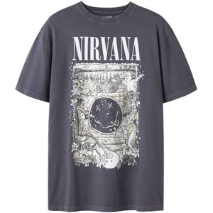 TWO SOON Shirt 'Nirvana'  greige / donkergrijs / wit