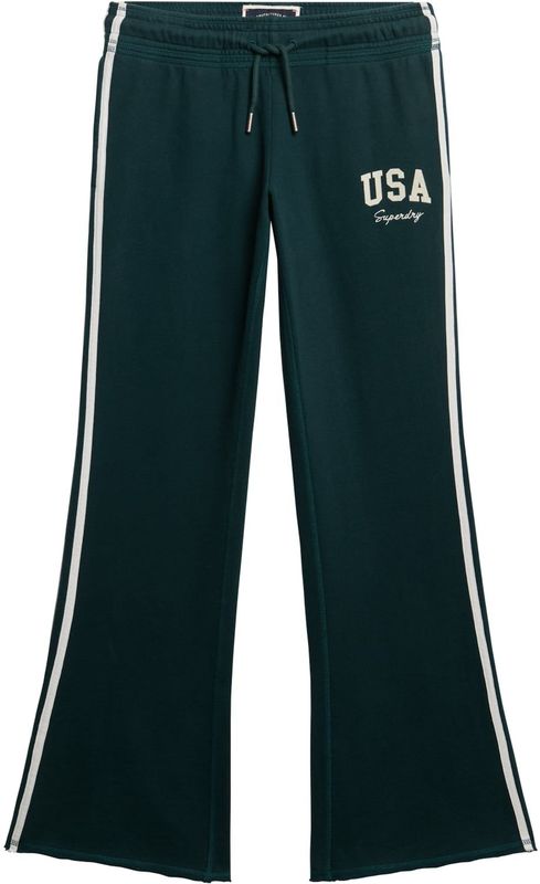 Superdry Broek 'Essentials'  groen / wit