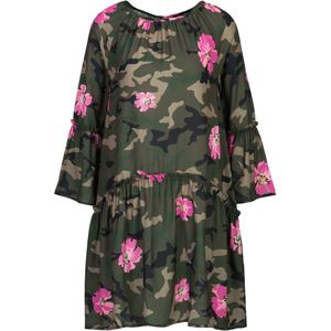 Dine'n'Dance Zomerjurk 'Yade'  donkergroen / lichtroze