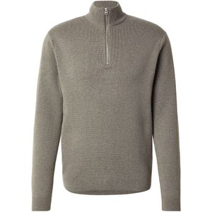 Onsting - Gebreide Pullover - Hoge Hals - Lange Mouwen - Halve Ritssluiting - Regular Fit
