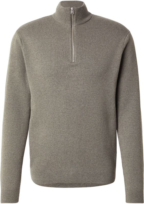 Onsting - Gebreide Pullover - Hoge Hals - Lange Mouwen - Halve Ritssluiting - Regular Fit