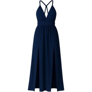 WENOR - AURELA-BOHO - Jurk - Marine - Lang/maxi - Mouwloos