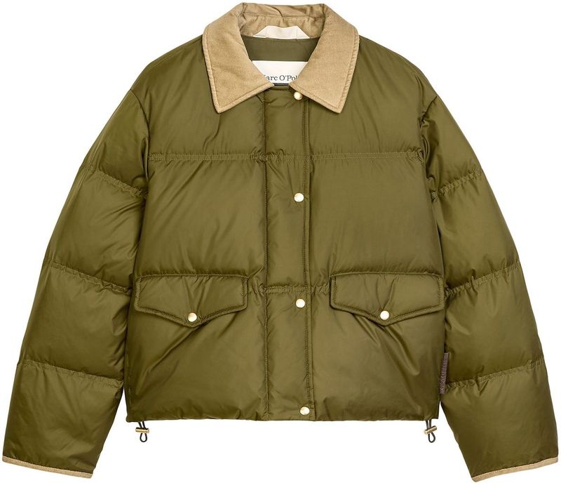 Marc O’Polo - Donsjack - Regular Fit - Effen - Platte Kraag