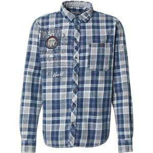 CAMP DAVID Overhemd  indigo / wit