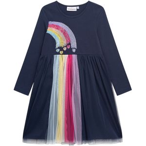 Danamade Jurk  navy / geel / pastellila / donkerroze