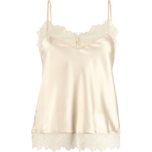 Lingerie - Champagne - 87% Zijde - Diepe V-hals - Verstelbare Bandjes