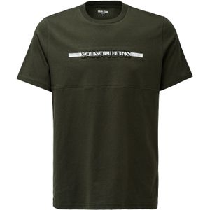 Salsa Jeans - Shirt - Groen - Katoen - Normale Pasvorm - Kwartmouw