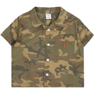 GAP Overhemd  donkerbruin / kaki / olijfgroen