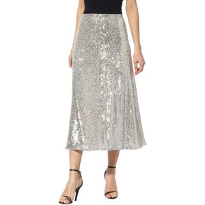 Plooirok - Ivoor - 95% Polyester, 5% Elastaan - Kuitlengte